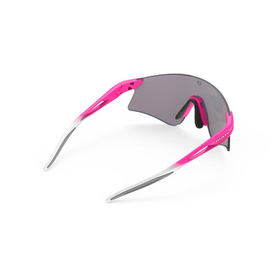 Rudy Project Astral running, cycling, gravel and mountain biking sport shield prescription sunglasses#color_astral-pink-fluo-fade-matte-frame-with-multilaser-ice-lenses
