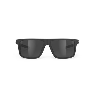 Rudy Project Stellar lifestyle, beach, boating and fishing prescription sunglasses#color_stellar-matte-black-frame-with-polar-3fx-grey-laser-lenses