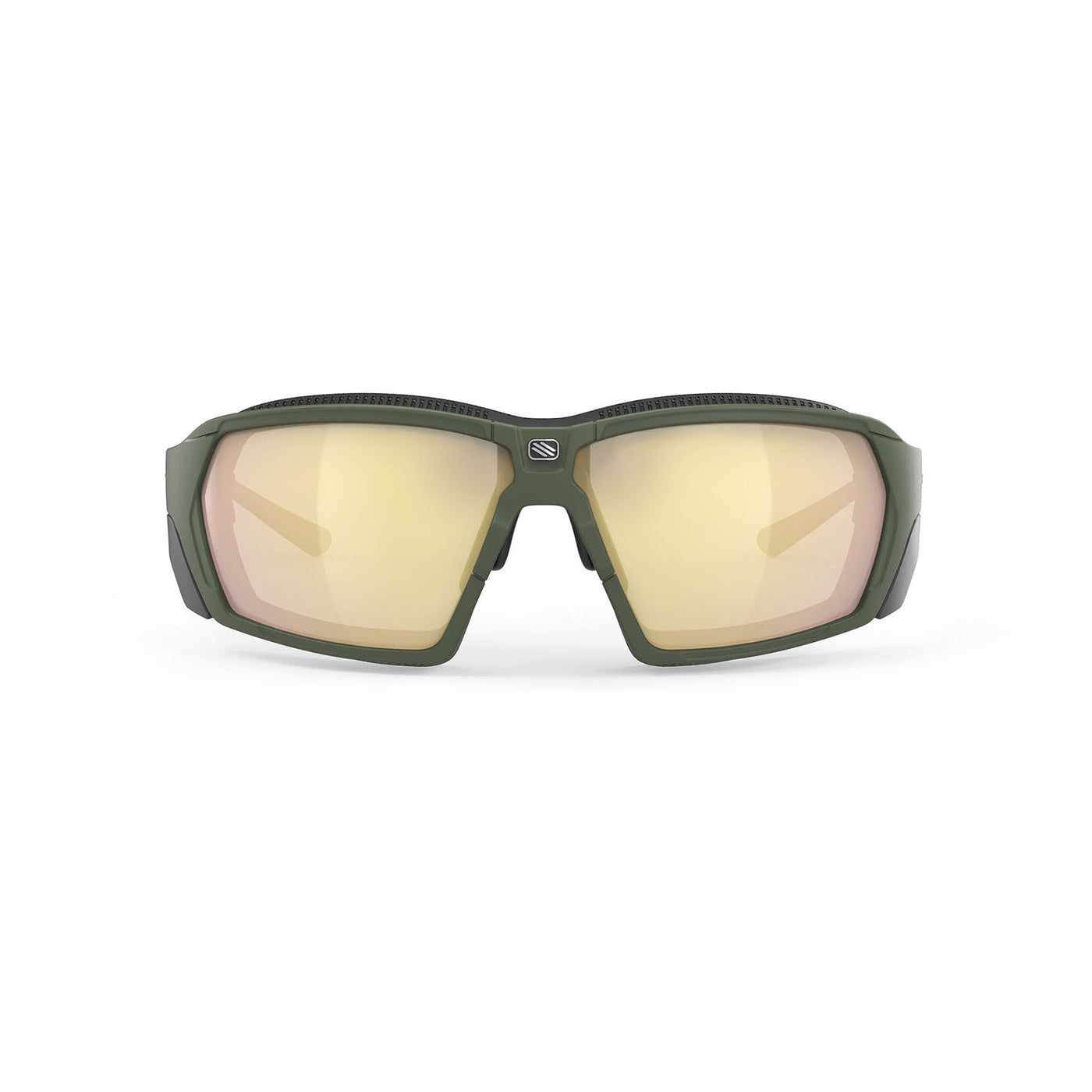 Rudy Project prescription hiking and glacier sport sunglasses#color_agent-q-olive-matte-with-multilaser-gold-lenses