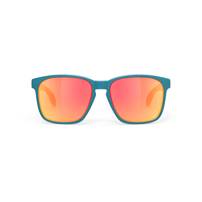 Rudy Project Lightflow A prescription ready active lifestyle sunglasses#color_lightflow-a-teal-matte-frame-with-multilaser-orange-lenses