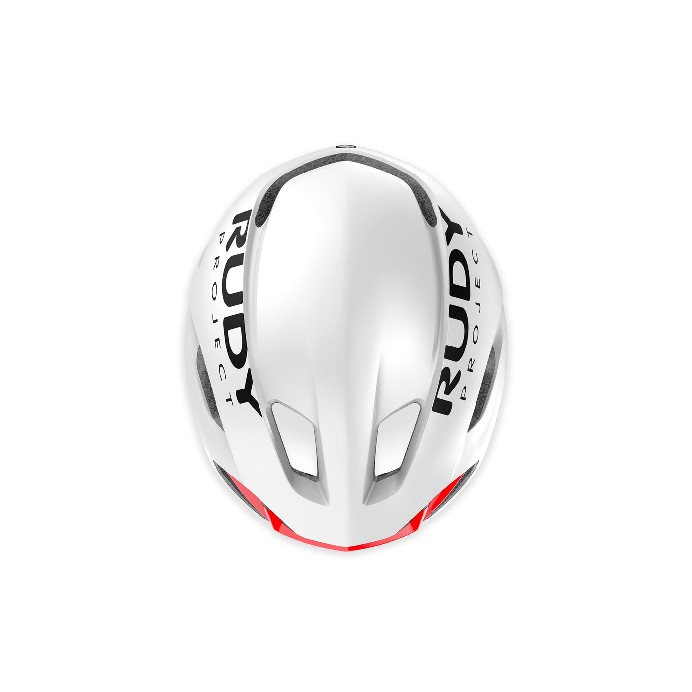 Rudy Project Nytron road cycling and aero helmet#color_nytron-white-matte-with-red-exhaust-port