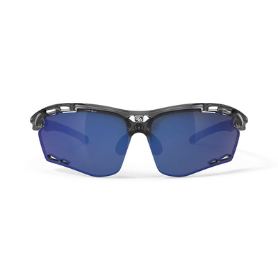 Rudy Project Propulse prescription running and cycling sport sunglasses#color_propulse-crystal-ash-with-multilaser-deep-blue-lenses