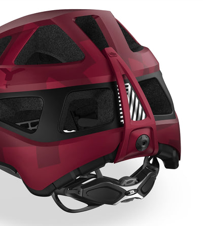 Rudy Project Protera+ mountain bike helmet features a goggle strap retention clip on the back