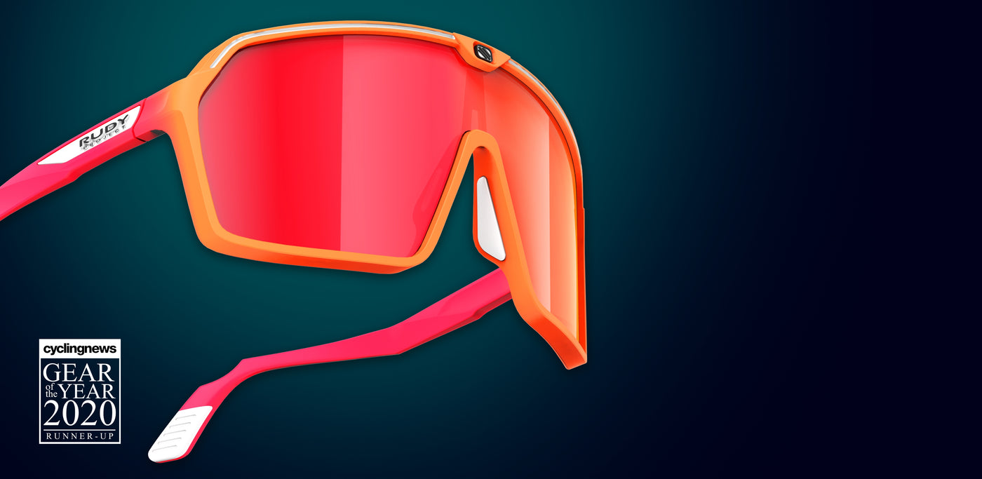 Rudy Project Spinshield sunglasses with Cyclingnews Gear of the Year 2020 runner up logo