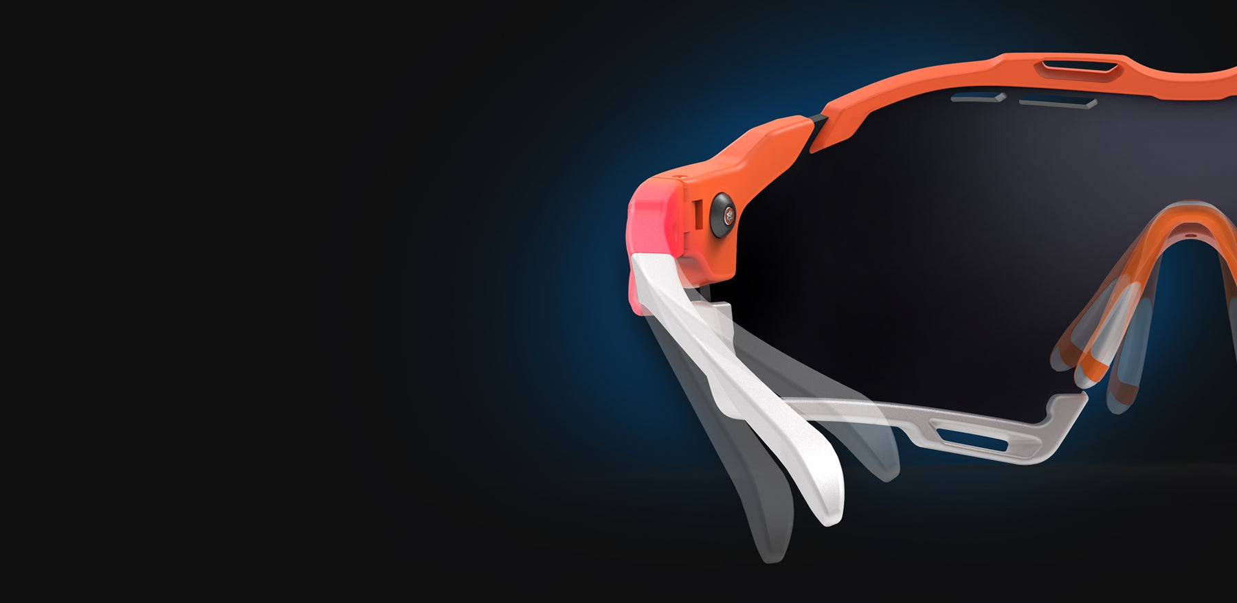 Rudy Project Cutline sport sunglasses with adjustable temple arms.