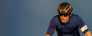 Cyclist wearing Rudy Project Spectrum helmet and sunglasses