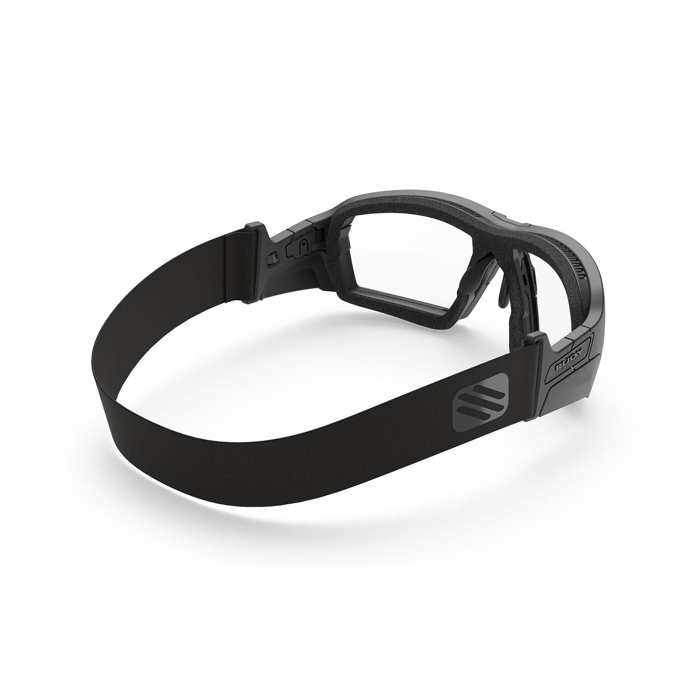 Rudy Project prescription hiking and glacier sport sunglasses#color_agent-q-guard-matte-black-with-transparent-lenses