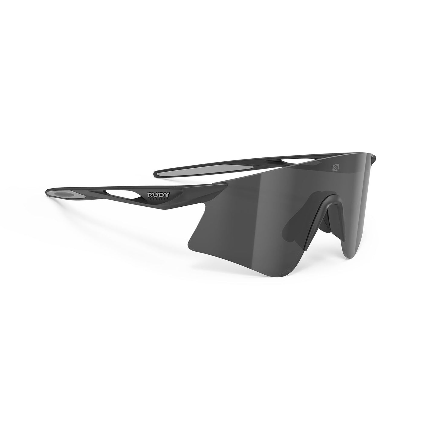 Rudy Project Astral running, cycling, gravel and mountain biking sport shield prescription sunglasses#color_astral-matte-black-with-smoke-black-lenses