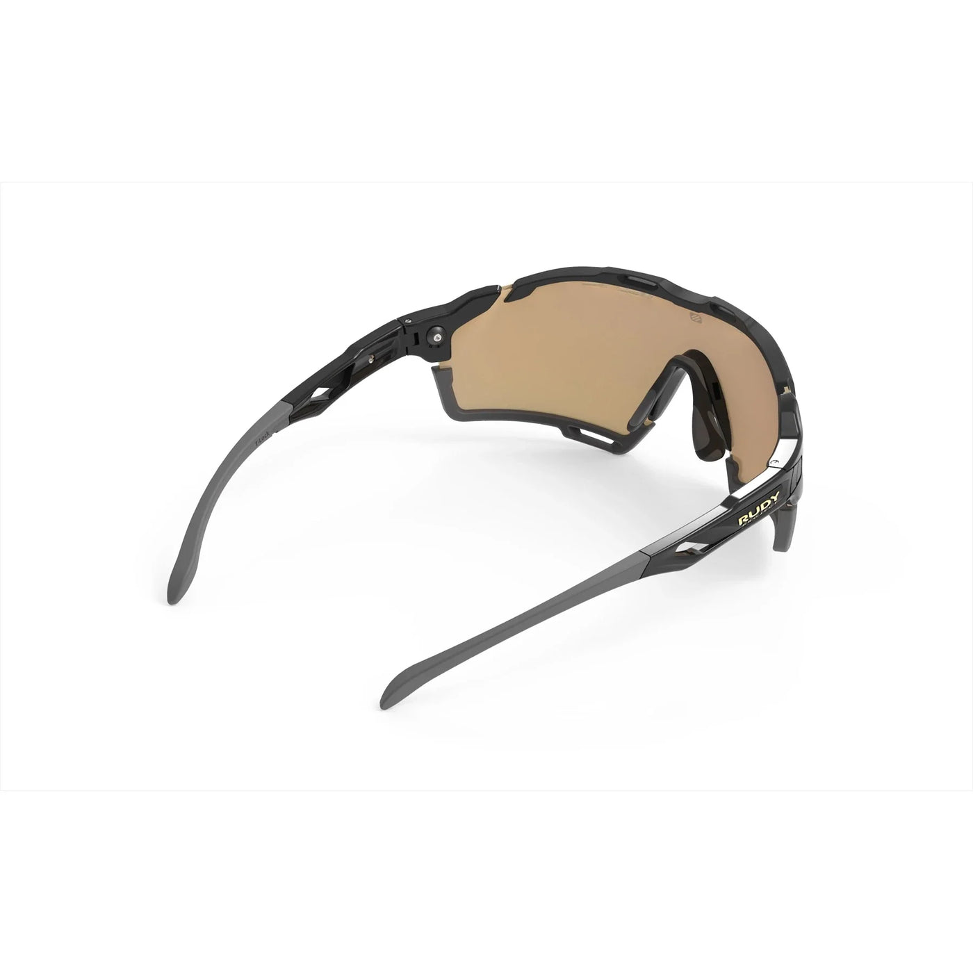 Rudy Project cycling sunglasses#color_cutline-black-gloss-frame-with-multilaser-gold-lenses-grey-bumpers