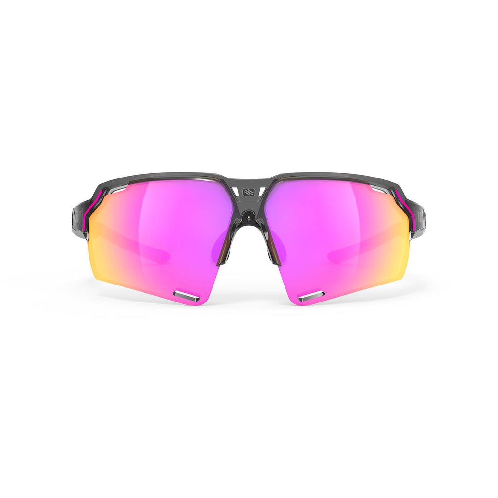 Rudy Project running and cycling sport prescription sunglasses#color_deltabeat-crystal-ash-with-multilaser-sunset-lenses