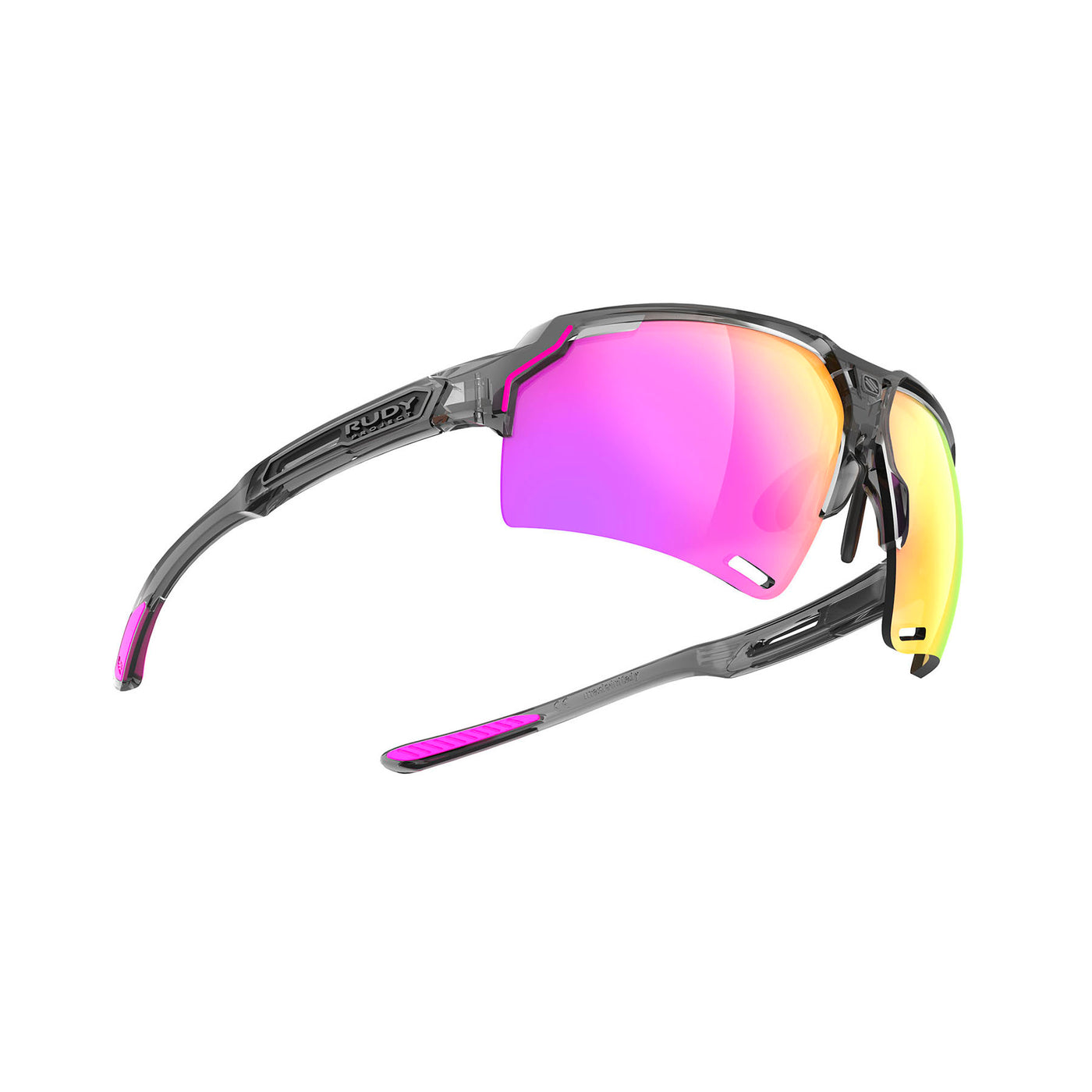 Rudy Project running and cycling sport prescription sunglasses#color_deltabeat-crystal-ash-with-multilaser-sunset-lenses
