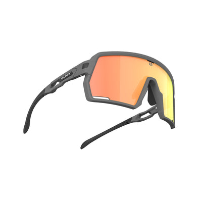 Rudy Project Kelion running, cycling, gravel and mountain biking sport shield prescription sunglasses#color_kelion-pyombo-matte-frame-with-multilaser-orange-lenses