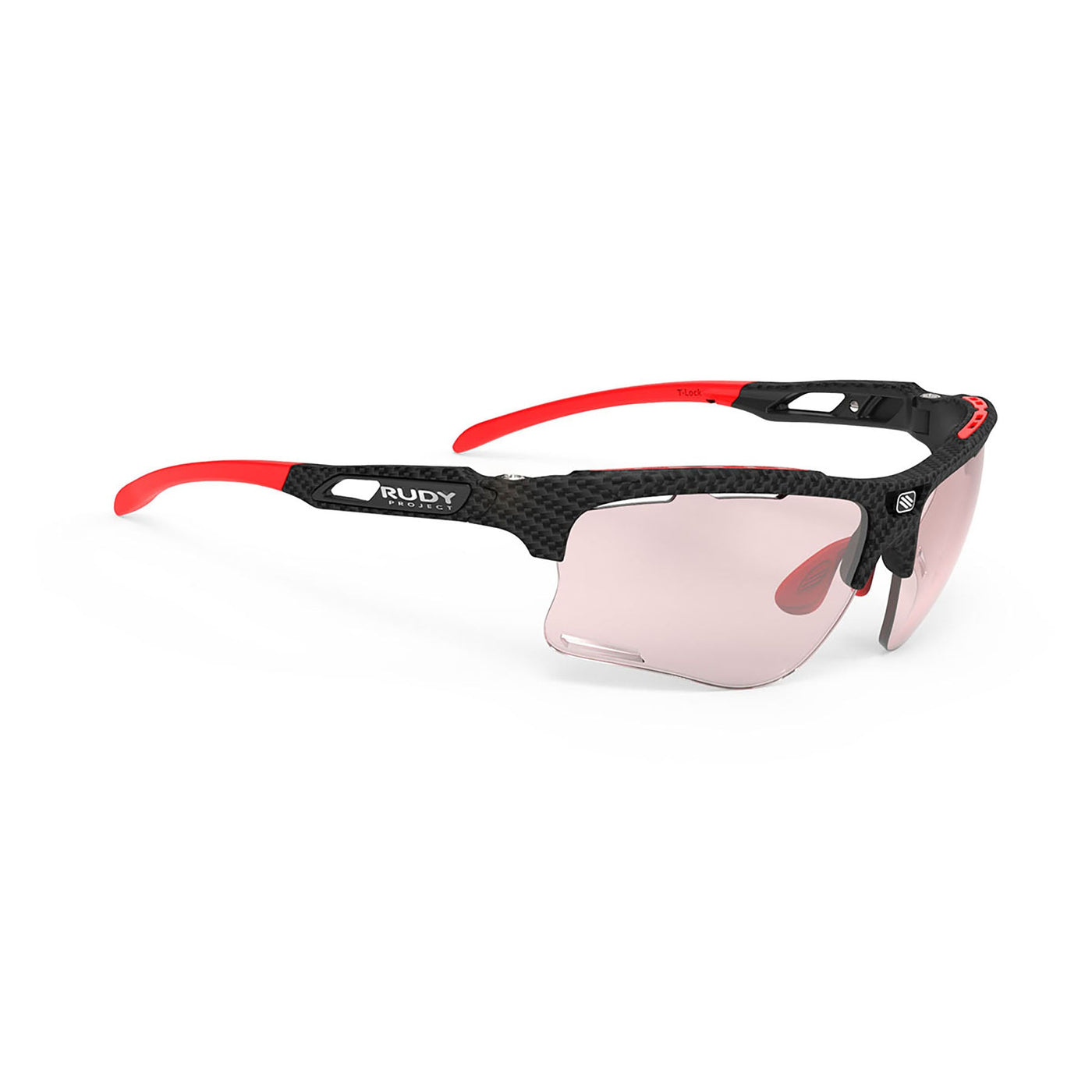Rudy Project running and cycling sport prescription sunglasses#color_keyblade-carbonium-frame-and-impactx-photochromic-2-red-lenses