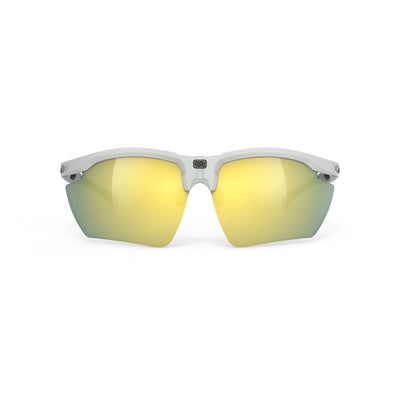 Rudy Project Magnus running and cycling sport and prescription sport sunglasses#color_magnus-light-grey-matte-frame-with-multilaser-yellow-lenses