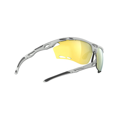Rudy Project Propulse running and cycling sport prescription sunglasses#color_propulse-light-grey-matte-frame-with-multilaser-yellow-lenses