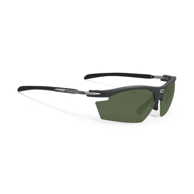 Rudy Project prescription ready Rydon running and cycling sport sunglasses#color_rydon-carbon-frame-and-polarized-green-g15-lenses