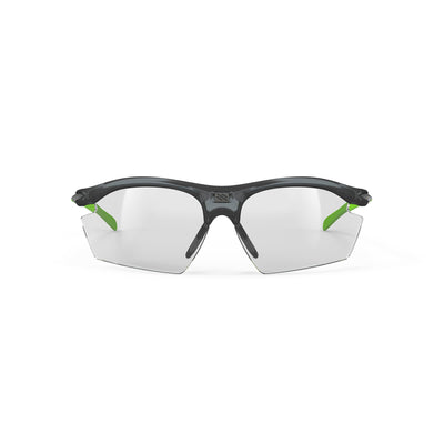 Rudy Project Rydon running and cycling sport prescription sunglasses with ultimate adjustability and features for all outdoor enthusiasts#color_rydon-frozen-ash-frame-with-impactx-photochromic-2-laser-black-lenses