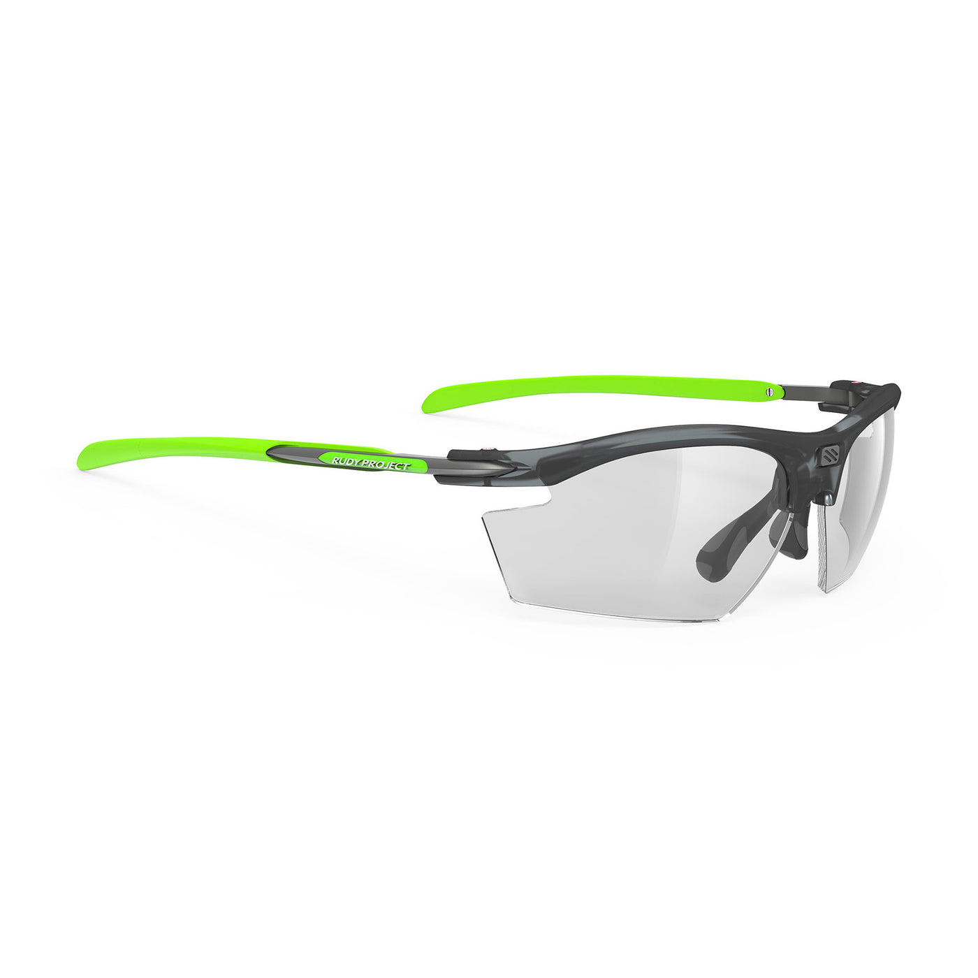 Rudy Project Rydon running and cycling sport prescription sunglasses with ultimate adjustability and features for all outdoor enthusiasts#color_rydon-frozen-ash-frame-with-impactx-photochromic-2-laser-black-lenses