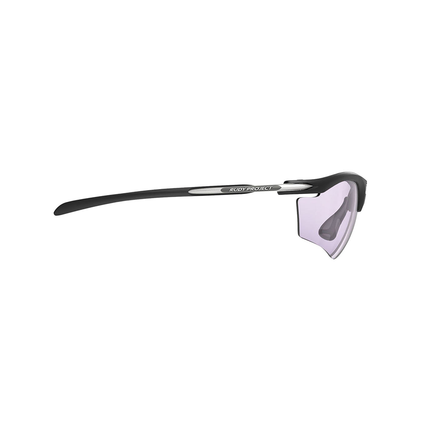 Rudy Project prescription ready womens sport golf sunglasses#color_rydon-slim-golf-matte-black-frame-and-impactx-photochromic-2-laser-purple-lenses