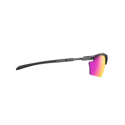 Rudy Project prescription ready running and cycling womens sport sunglasses#color_rydon-slim-crystal-ash-frame-and-multilaser-sunset-lenses