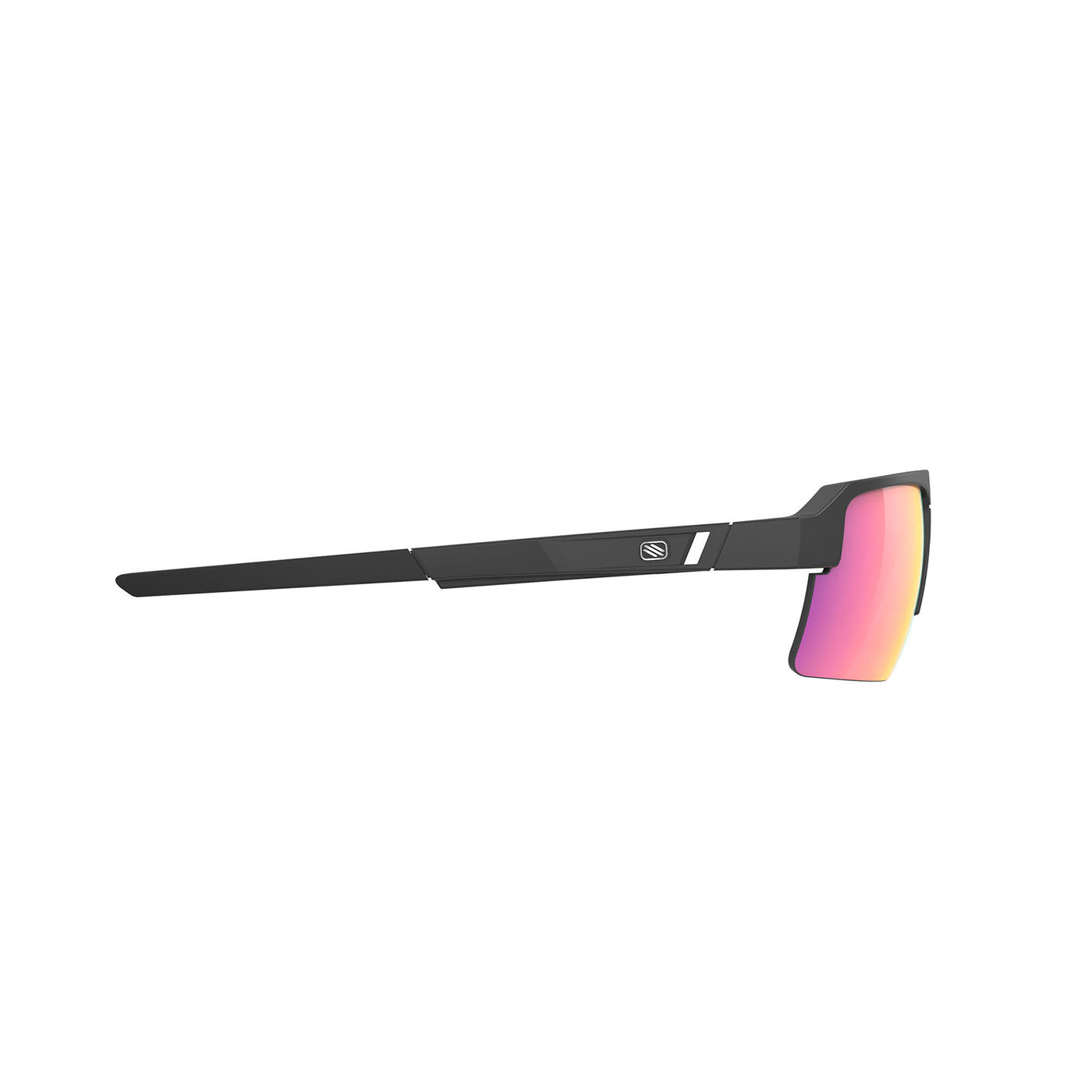 Rudy Project Sirius high-performance sport prescription sunglasses great for running, cycling, gravel biking, mountain biking, golf, tennis and pickleball#color_sirius-matte-black-with-multilaser-sunset-lenses