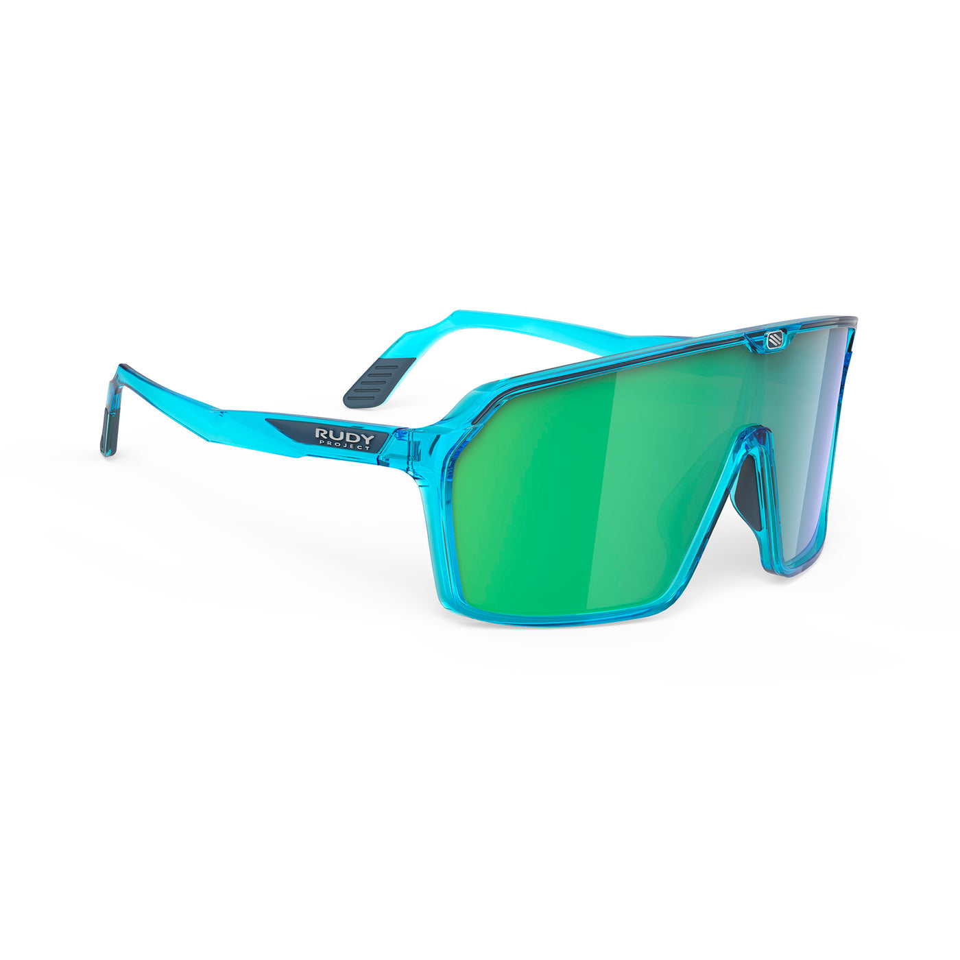 Rudy Project running and cycling sunglasses#color_spinshield-crystal-azur-with-multilaser-green-lenses