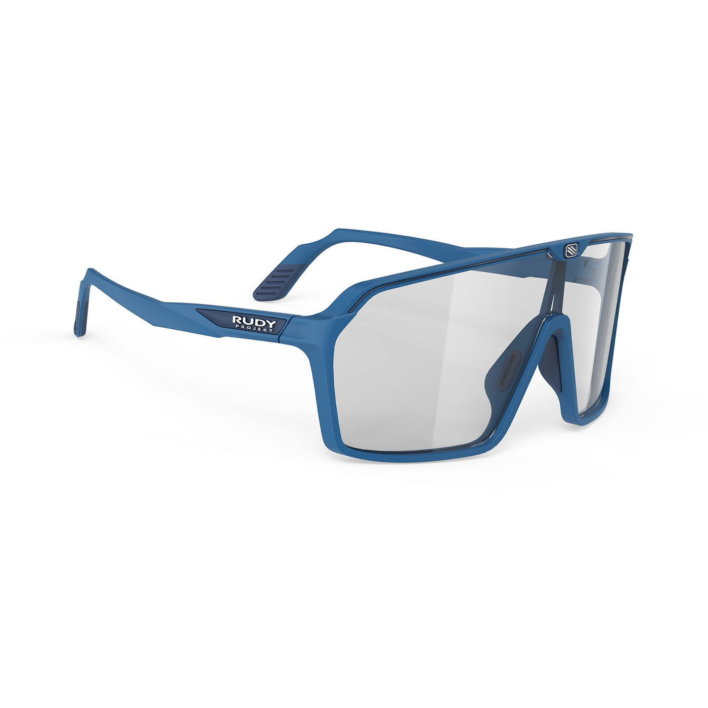 Rudy Project Spinshield running and cycling sunglasses#color_spinshield-pacific-blue-matte-with-impactx-photochromic-2-black-lenses