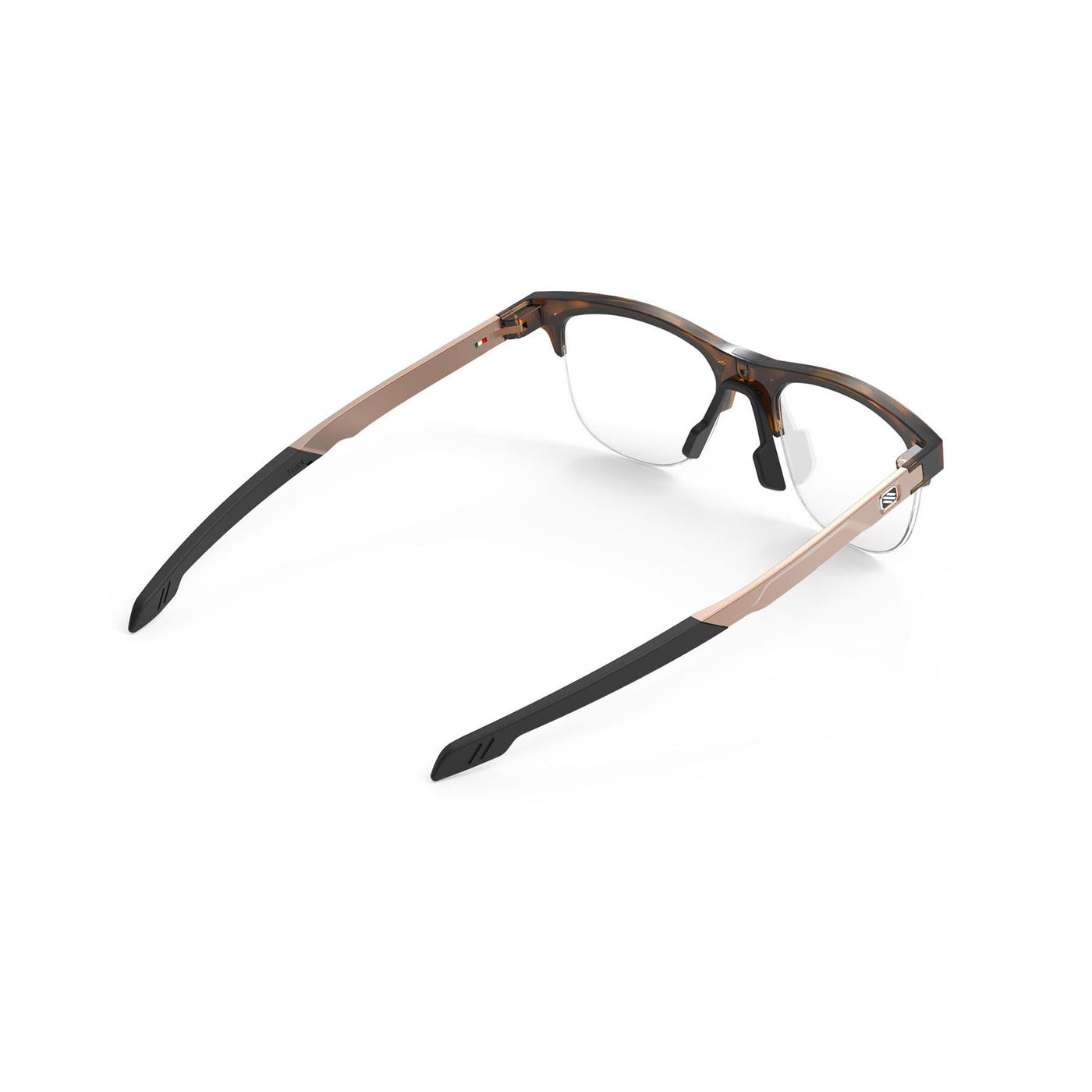 Rudy Project ophthalmic prescription eyeglass frames#color_inkas-half-rim-shape-b-demi-turtle-gloss