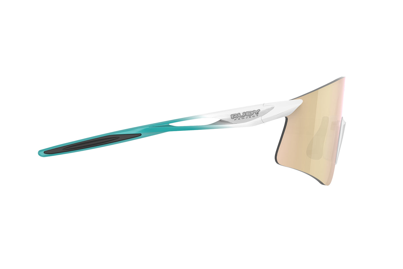 Rudy Project Astral X running, cycling, gravel and mountain biking sport shield prescription sunglasses#color_astral-x-emerald-matte-with-multilaser-rose-gold-lenses