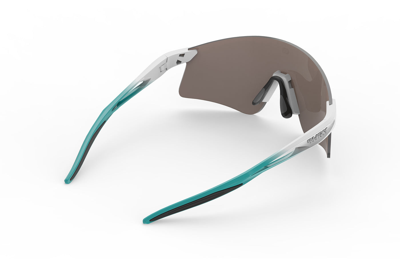 Rudy Project Astral X running, cycling, gravel and mountain biking sport shield prescription sunglasses#color_astral-x-emerald-matte-with-multilaser-rose-gold-lenses