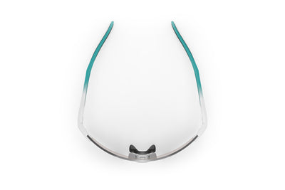 Rudy Project Astral X running, cycling, gravel and mountain biking sport shield prescription sunglasses#color_astral-x-emerald-matte-with-multilaser-rose-gold-lenses