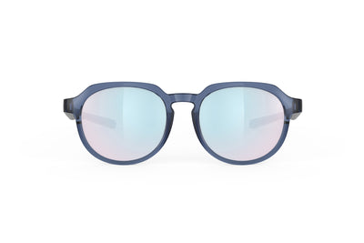 Rudy Project Glamshady lifestyle sunglasses are perfect for all outdoor activities and they're prescription ready#color_glamshady-crystal-avio-gloss-frame-with-multilaser-osmium-lenses