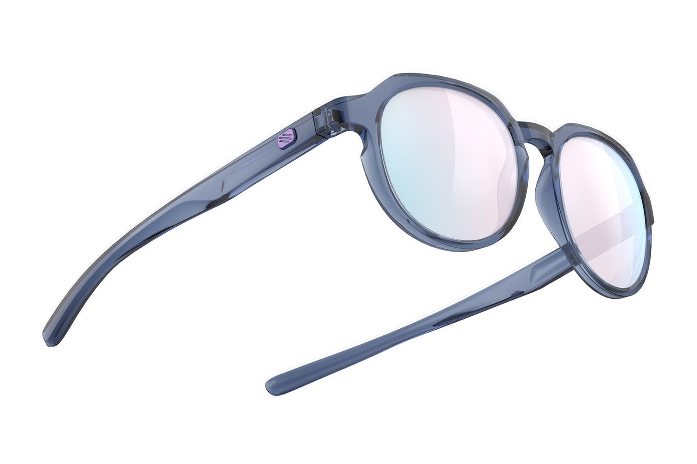 Rudy Project Glamshady lifestyle sunglasses are perfect for all outdoor activities and they're prescription ready#color_glamshady-crystal-avio-gloss-frame-with-multilaser-osmium-lenses