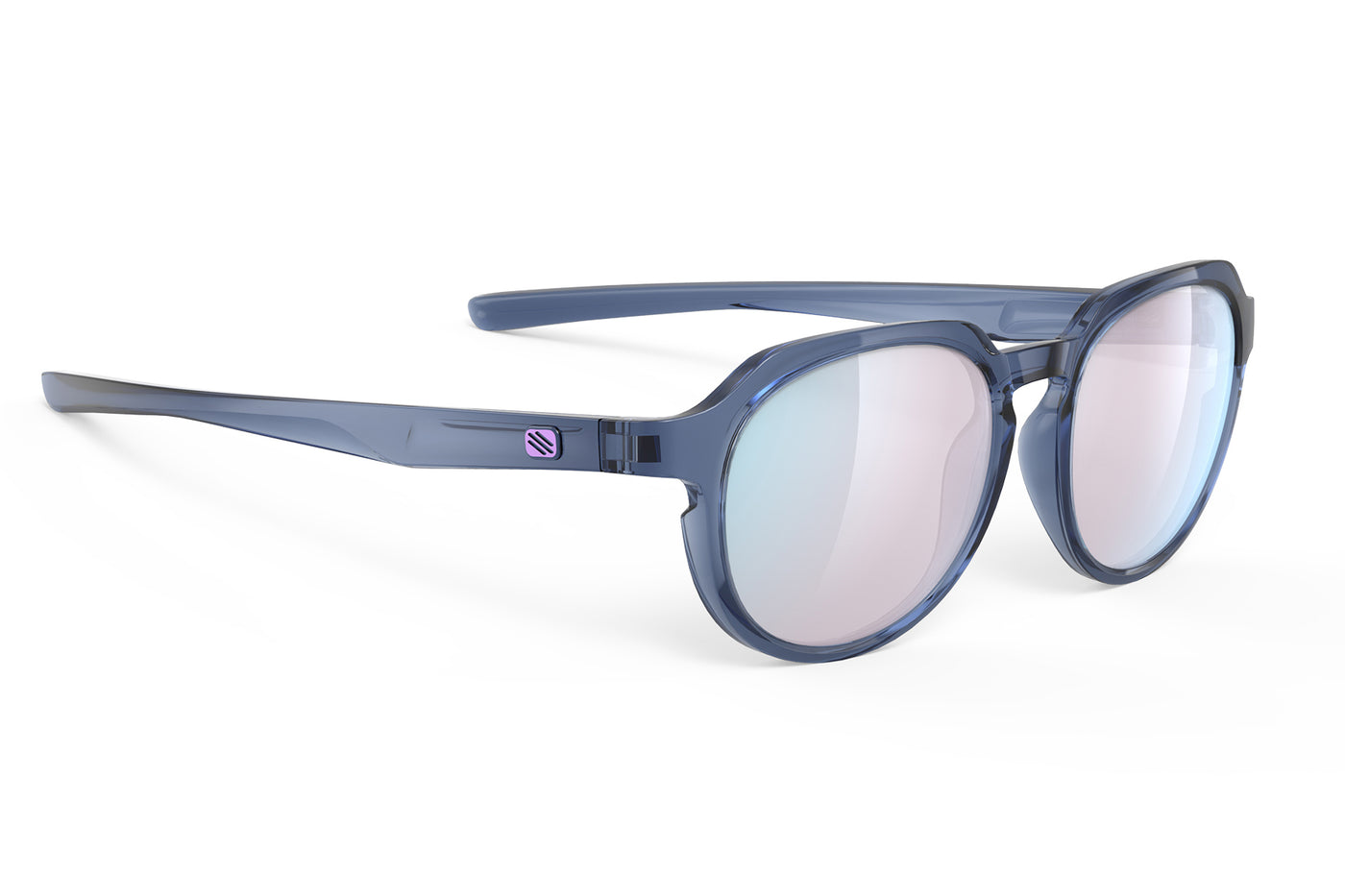 Rudy Project Glamshady lifestyle sunglasses are perfect for all outdoor activities and they're prescription ready#color_glamshady-crystal-avio-gloss-frame-with-multilaser-osmium-lenses