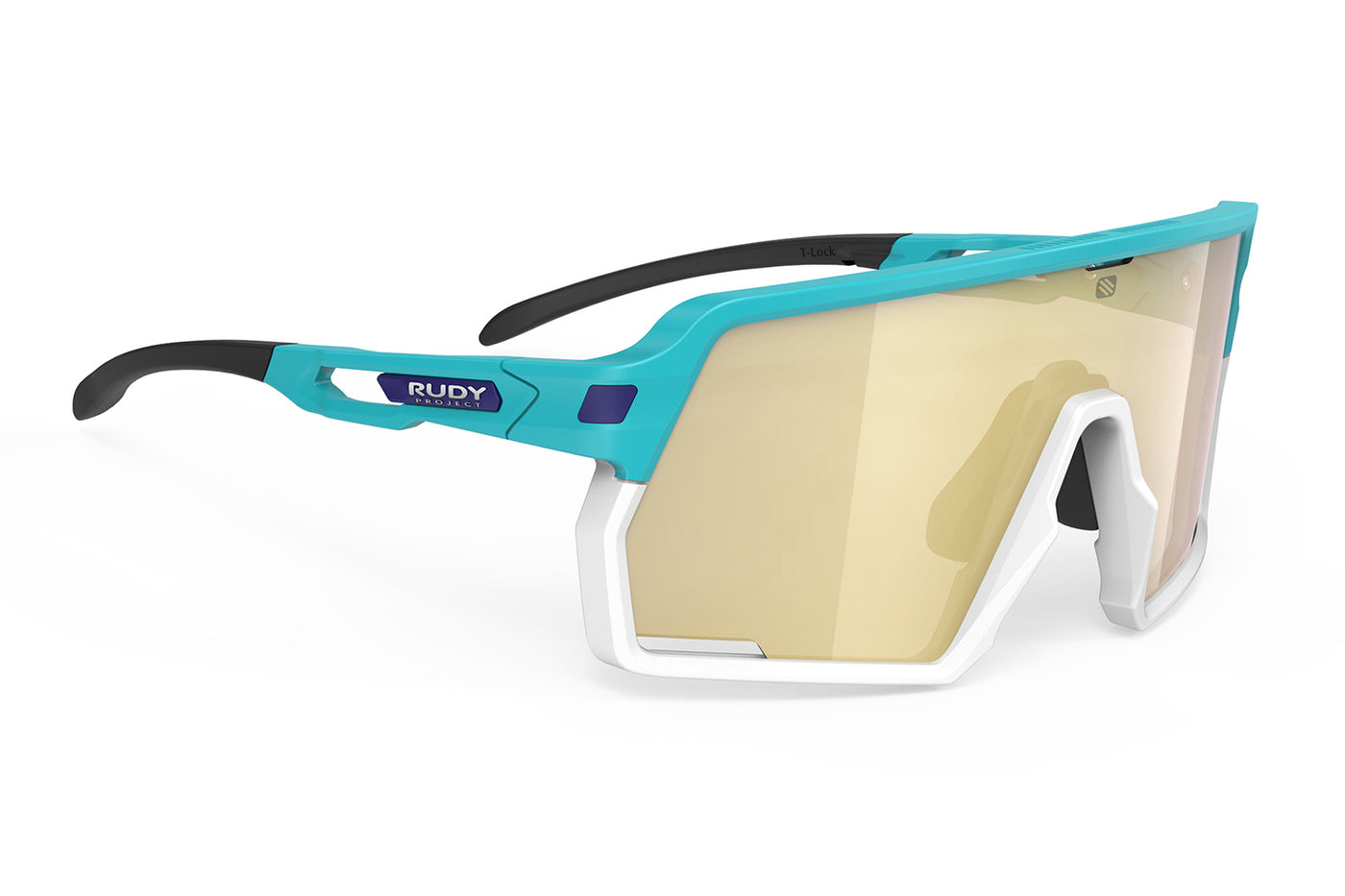 Rudy Project Kelion running, cycling, gravel and mountain biking sport shield prescription sunglasses#color_kelion-emerald-matte-with-multilaser-yellow-lenses