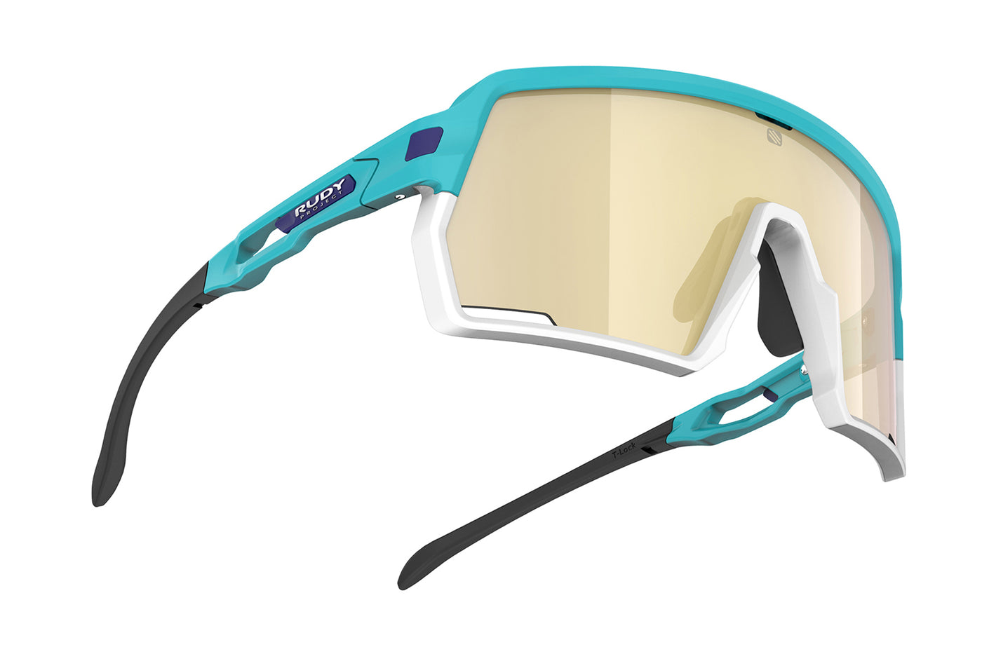 Rudy Project Kelion running, cycling, gravel and mountain biking sport shield prescription sunglasses#color_kelion-emerald-matte-with-multilaser-yellow-lenses