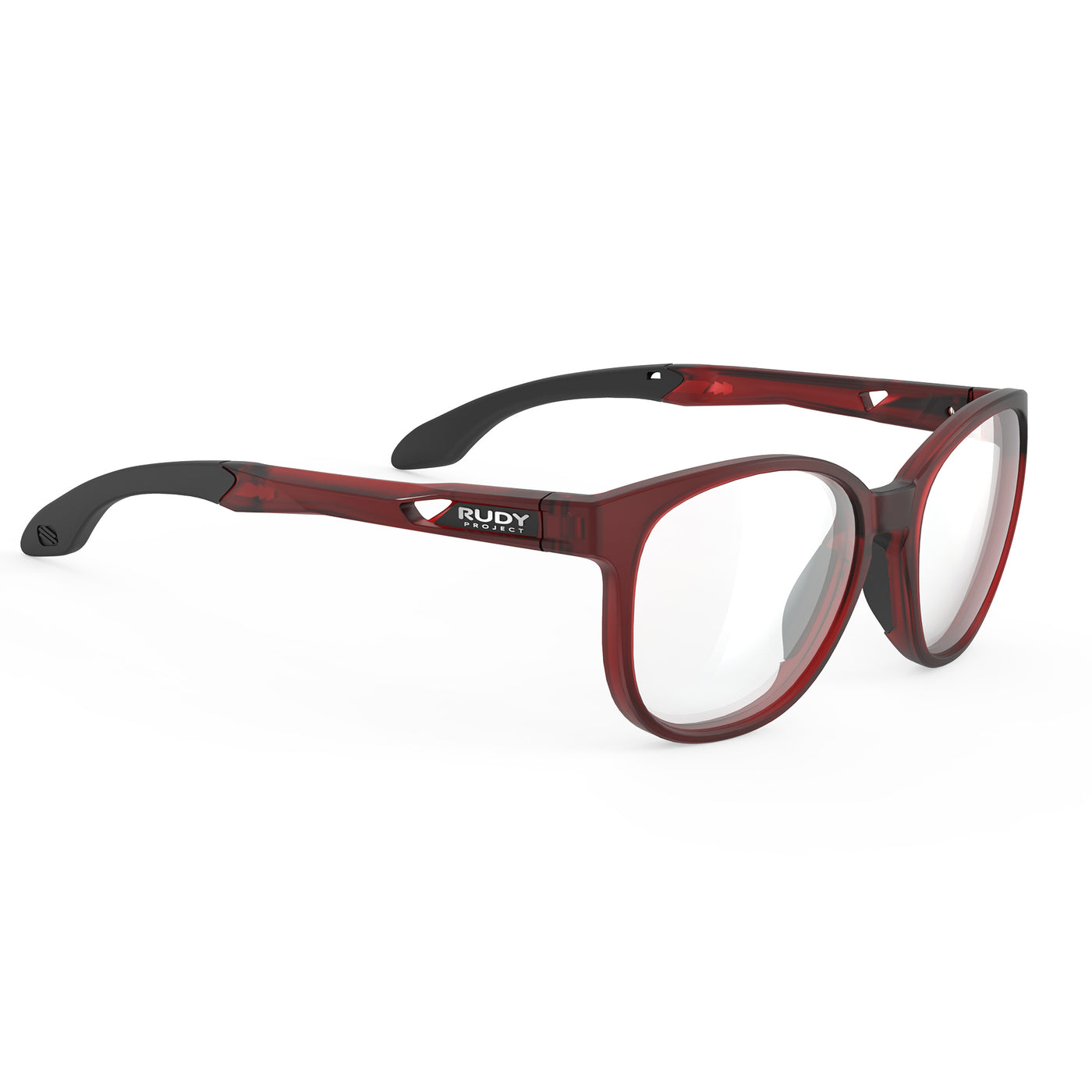 Rudy Project Lightflow lifestyle sunglasses are perfect for all outdoor activities and they're prescription ready#color_lightflow-b-frozen-bordeaux-frame-with-demo-lenses