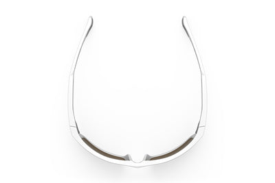 Rudy Project Nyad sport sunglasses are perfect for all outdoor activities including running, cycling, gravel biking, mountain biking, golf and pickleball and they're prescription ready#color_nyad-white-matte-frame-with-impactx-photochromic-2-laser-crimson-lenses