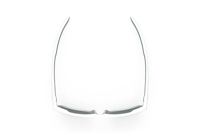 Rudy Project Overlap lifestyle sunglasses are perfect for all outdoor activities and they're prescription ready#color_overlap-white-and-green-sage-matte-frame-with-laser-black-lenses