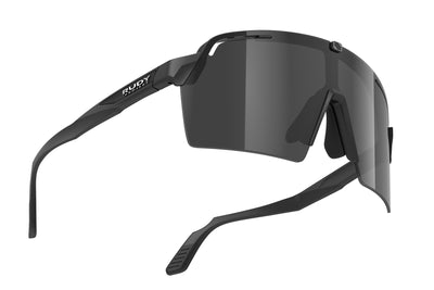 Rudy Project Spinshield Pro all-sport shield sunglasses are perfect for any outdoor activities including running, cycling, gravel biking, mountain biking, boating, golf and pickleball#color_spinshield-pro-black-matte-frame-with-smoke-black-lenses
