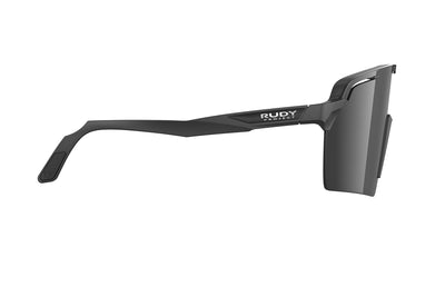 Rudy Project Spinshield Pro all-sport shield sunglasses are perfect for any outdoor activities including running, cycling, gravel biking, mountain biking, boating, golf and pickleball#color_spinshield-pro-black-matte-frame-with-smoke-black-lenses