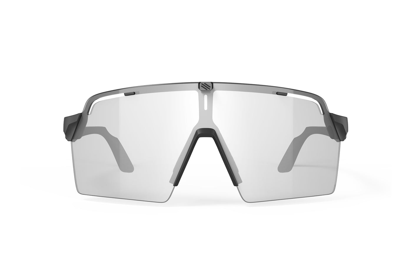 Rudy Project Spinshield Pro all-sport shield sunglasses are perfect for any outdoor activities including running, cycling, gravel biking, mountain biking, boating, golf and pickleball#color_spinshield-pro-black-matte-frame-with-impactx-photochromic-2-laser-black-lenses