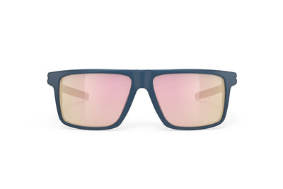 Rudy Project Stellar lifestyle sunglasses are perfect for all outdoor activities and they're prescription ready#color_stellar-metal-night-matte-frame-with-multilaser-rose-gold-lenses