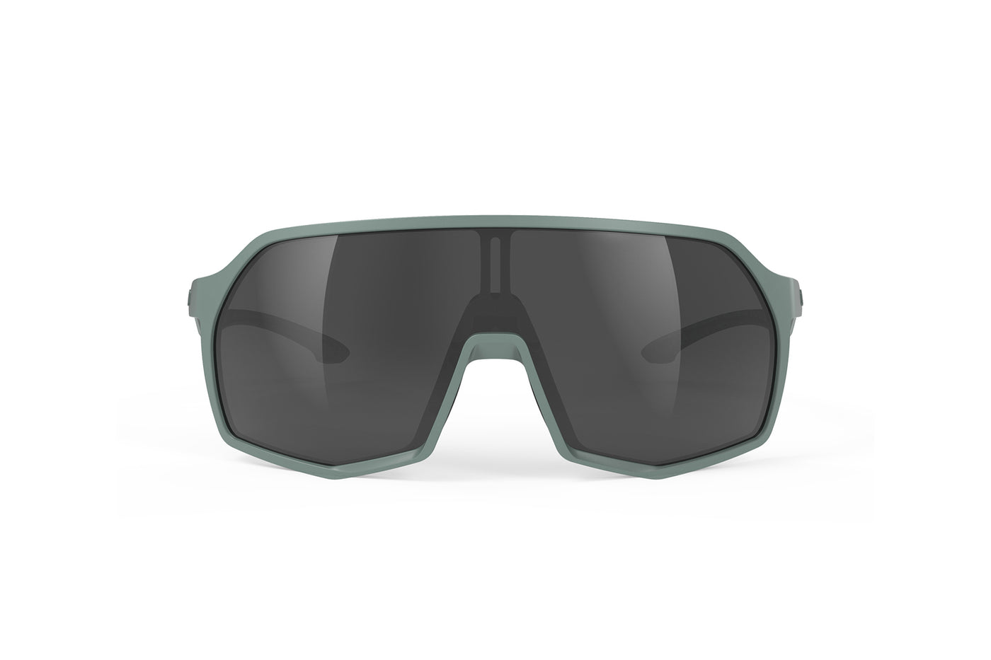 Rudy Project Thunder all-sport shield sunglasses are perfect for any outdoor activities including running, cycling, gravel biking, mountain biking, boating, golf and pickleball#color_thunder-green-sage-matte-frame-with-smoke-black-lenses