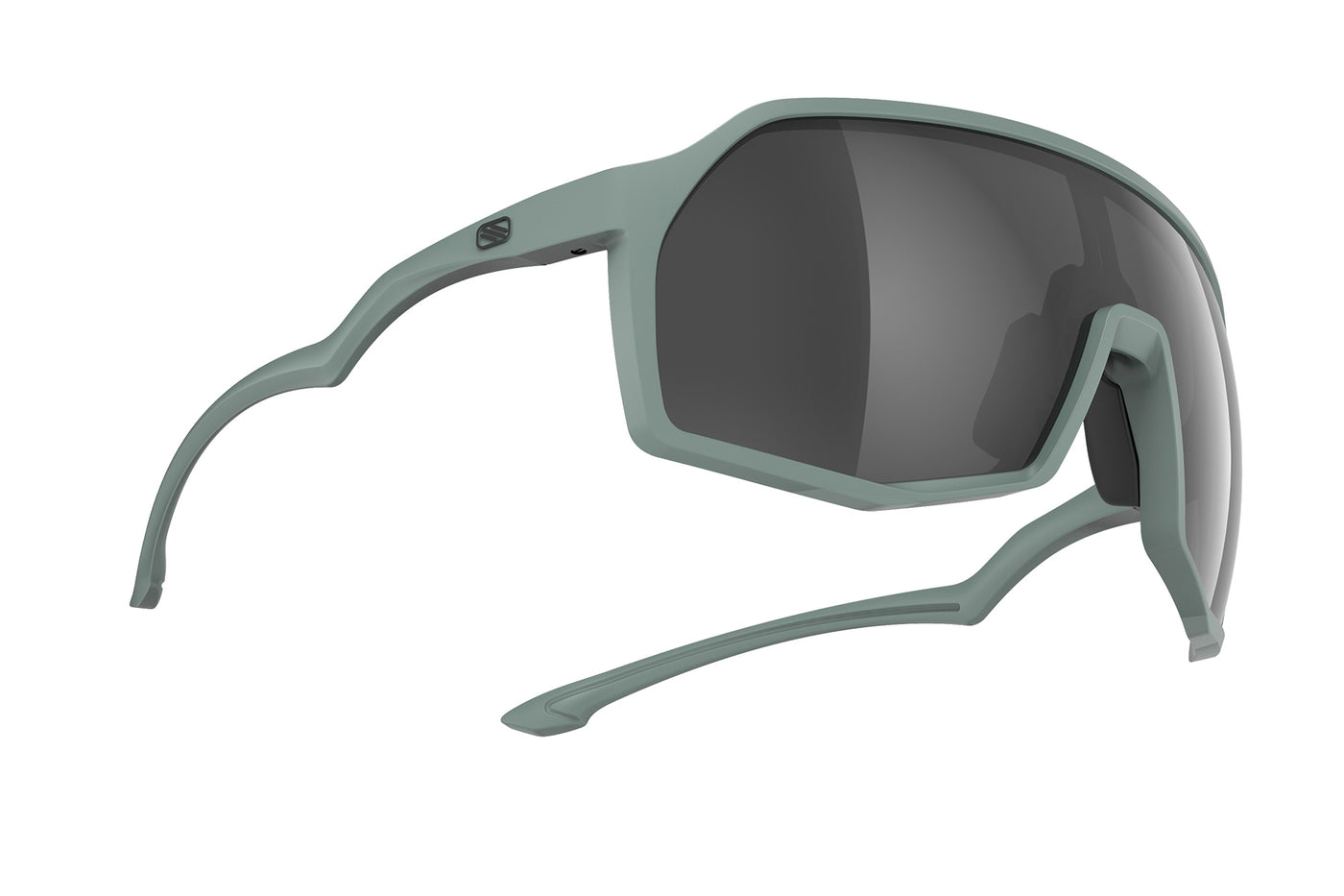 Rudy Project Thunder all-sport shield sunglasses are perfect for any outdoor activities including running, cycling, gravel biking, mountain biking, boating, golf and pickleball#color_thunder-green-sage-matte-frame-with-smoke-black-lenses