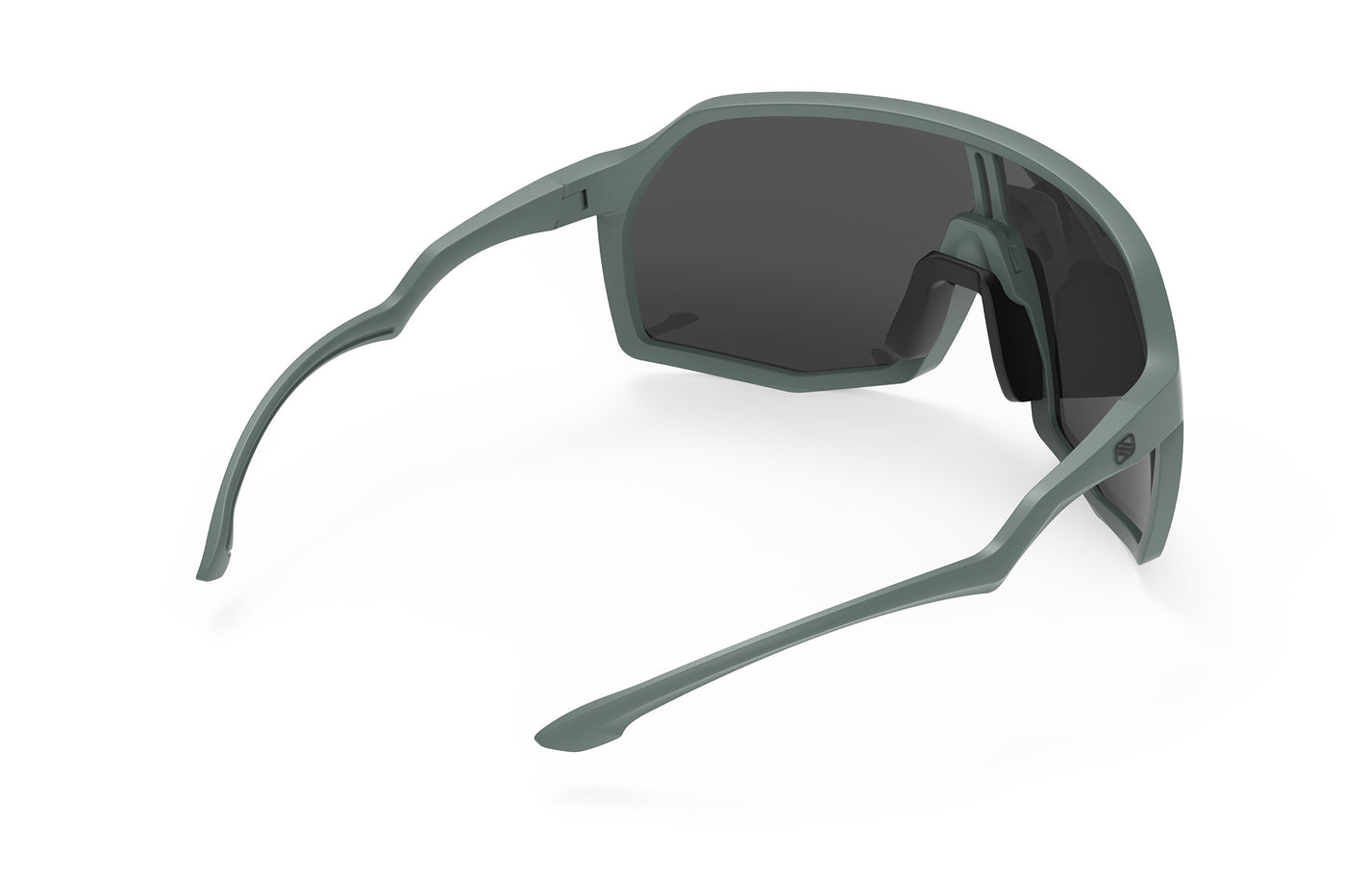 Rudy Project Thunder all-sport shield sunglasses are perfect for any outdoor activities including running, cycling, gravel biking, mountain biking, boating, golf and pickleball#color_thunder-green-sage-matte-frame-with-smoke-black-lenses