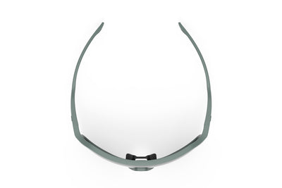 Rudy Project Thunder all-sport shield sunglasses are perfect for any outdoor activities including running, cycling, gravel biking, mountain biking, boating, golf and pickleball#color_thunder-green-sage-matte-frame-with-smoke-black-lenses