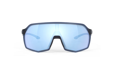 Rudy Project Thunder all-sport shield sunglasses are perfect for any outdoor activities including running, cycling, gravel biking, mountain biking, boating, golf and pickleball#color_thunder-frozen-avio-frame-with-multilaser-ice-lenses