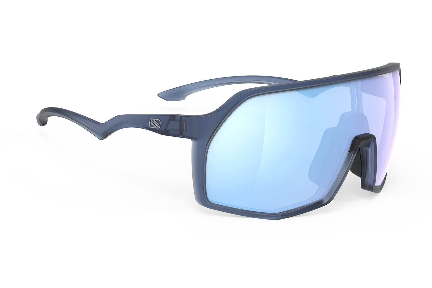 Rudy Project Thunder all-sport shield sunglasses are perfect for any outdoor activities including running, cycling, gravel biking, mountain biking, boating, golf and pickleball#color_thunder-frozen-avio-frame-with-multilaser-ice-lenses