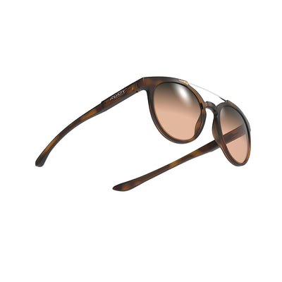 Rudy Project lifestyle and beach prescription sunglasses#color_astroloop-demi-turtle-frame-and-brown-deg-lenses